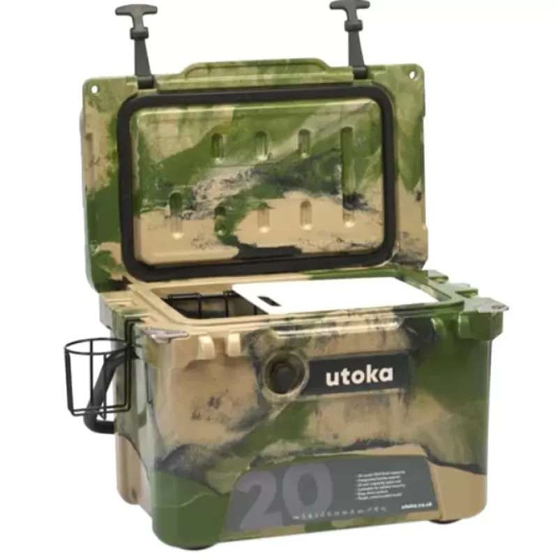 Utoka 20 Camo Cooler Fishing Box<Carp Luggage