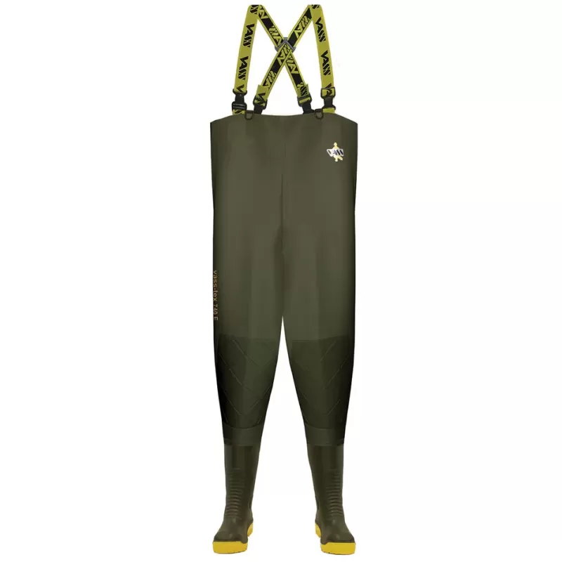 Vass 740E SuperNova Heavy Duty PVC Chest Wader with Knee-reinforcement<Pike / Predator Waders & Boots