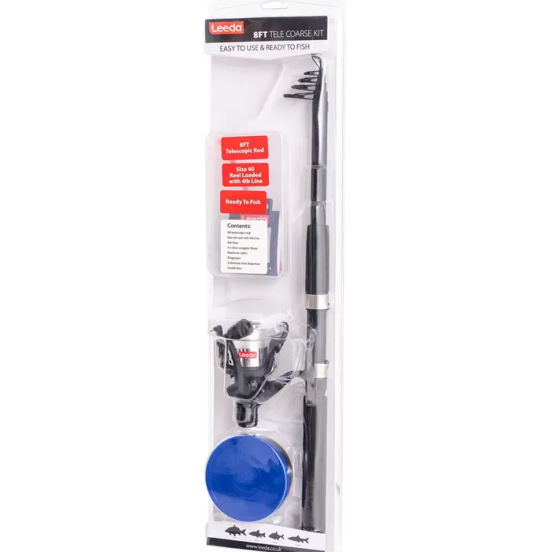 Leeda 8ft Tele Coarse Kit<Coarse & Match Rod & Reel Combo