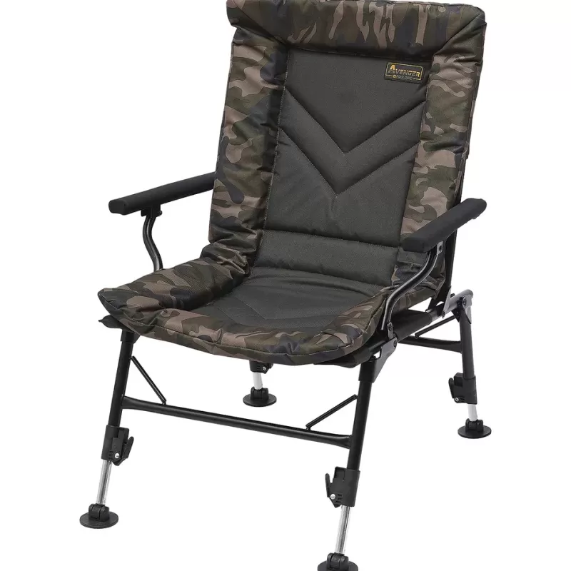 Prologic Avenger Comfort Camo Fishing Chair With Armrests & Covers<Carp Chairs