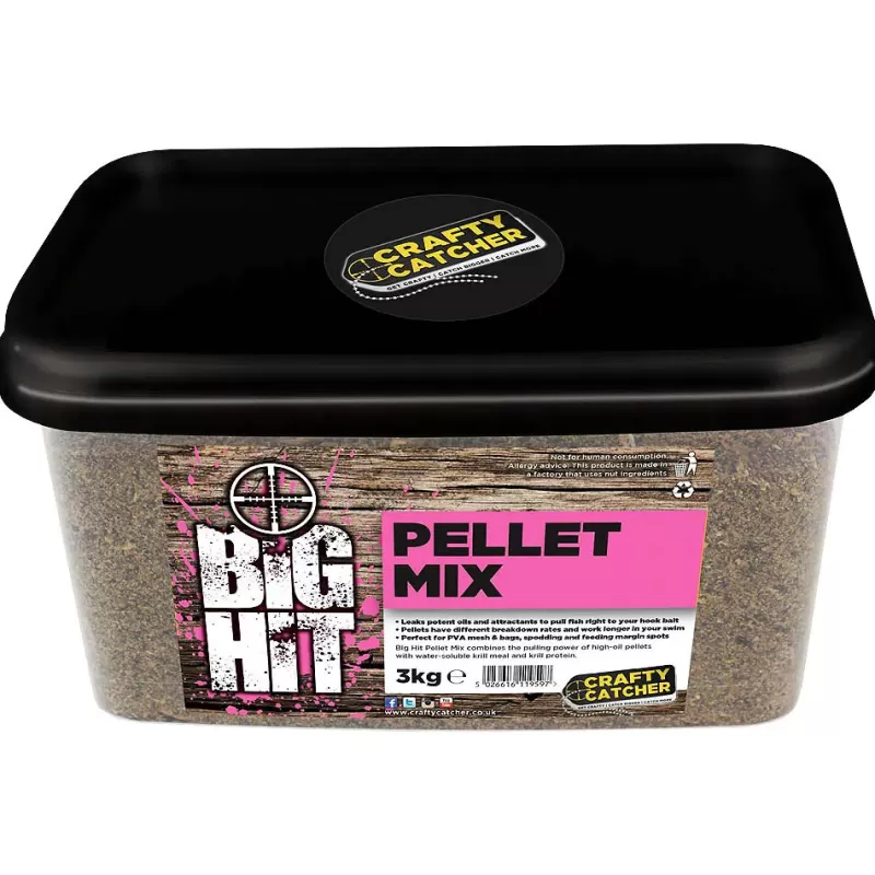 Crafty Catcher Big Hit Pellet Mix<Carp Bait & Additives