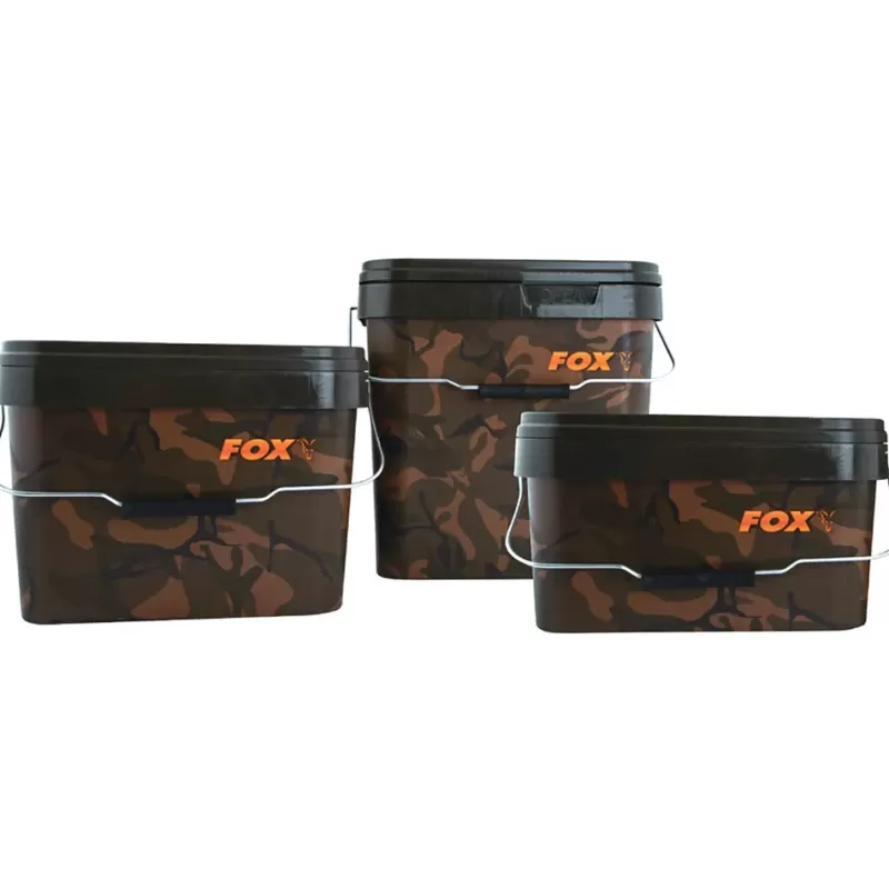 Fox Camo Square Buckets<Carp Buckets & Riddles