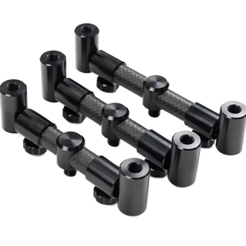 Century Carbon Stealth Chunky Adjustable 2 Rod Fishing Buzz Bars<Carp Rod Support