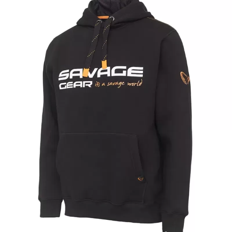 Savage Gear Cosmo Black Ink Fishing Hoodie<Pike / Predator Clothing