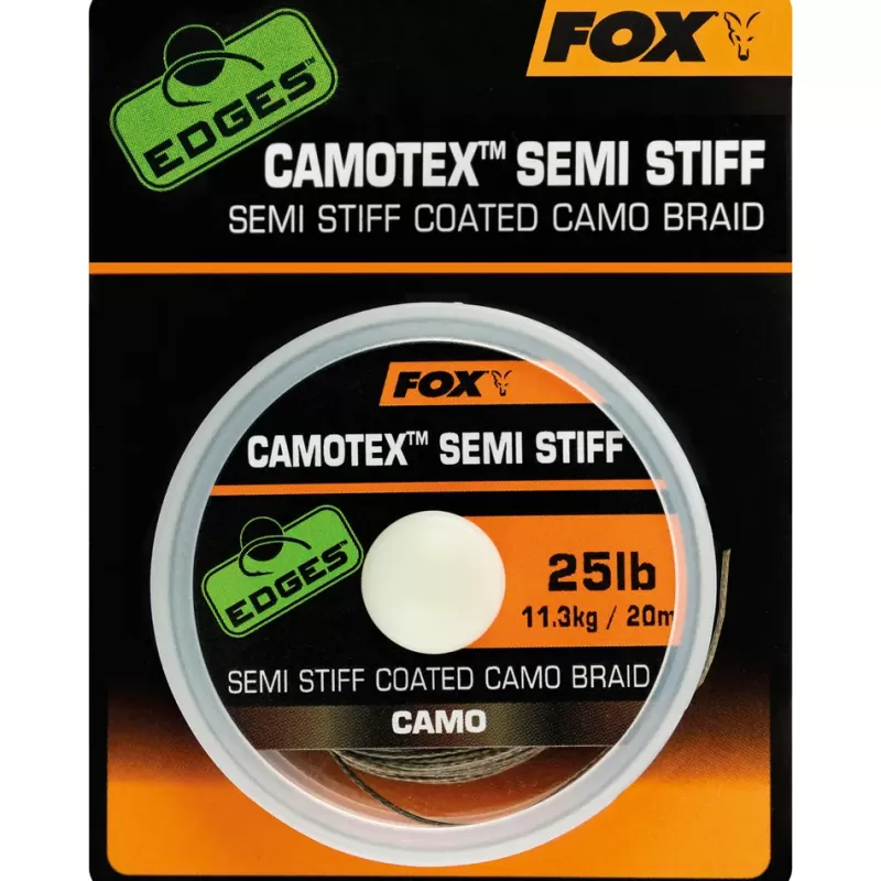 Fox Edges Camotex Semi Stiff 20m<Carp Line