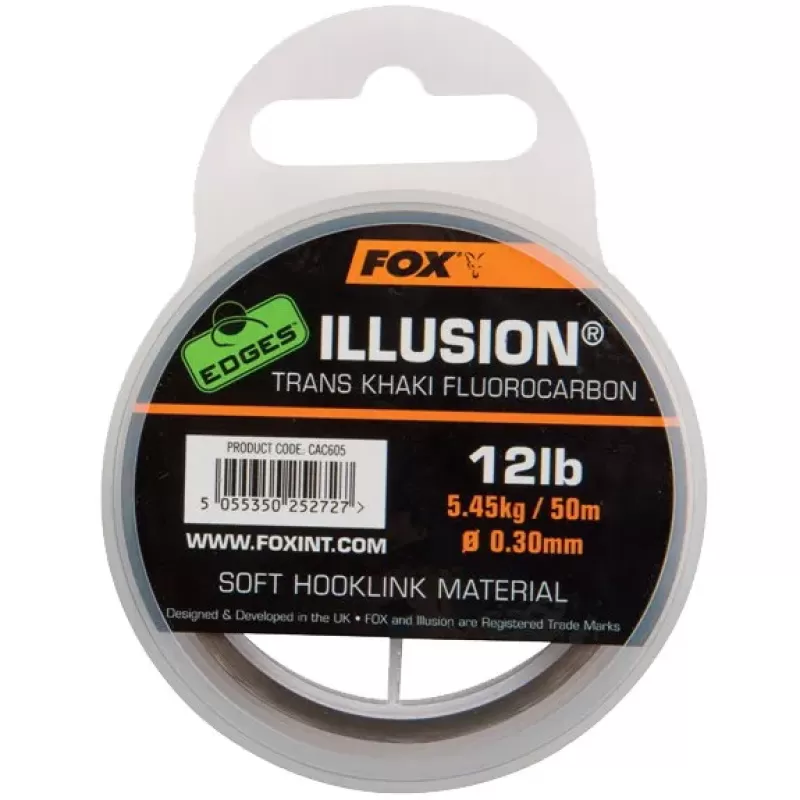 Fox Edges Illusion Trans Khaki Soft Hooklink<Carp Line