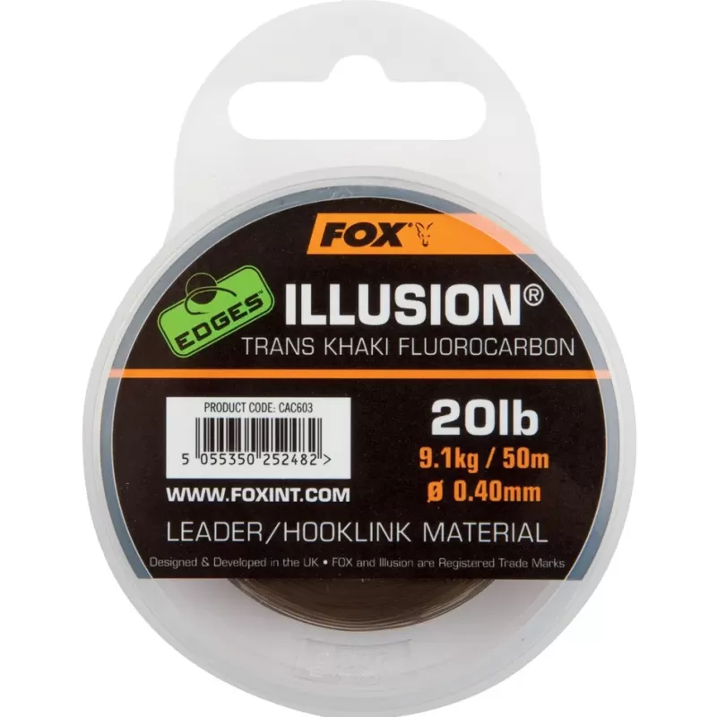 Fox Edges Illusion Trans Khaki Soft Leader<Carp Terminal Tackle