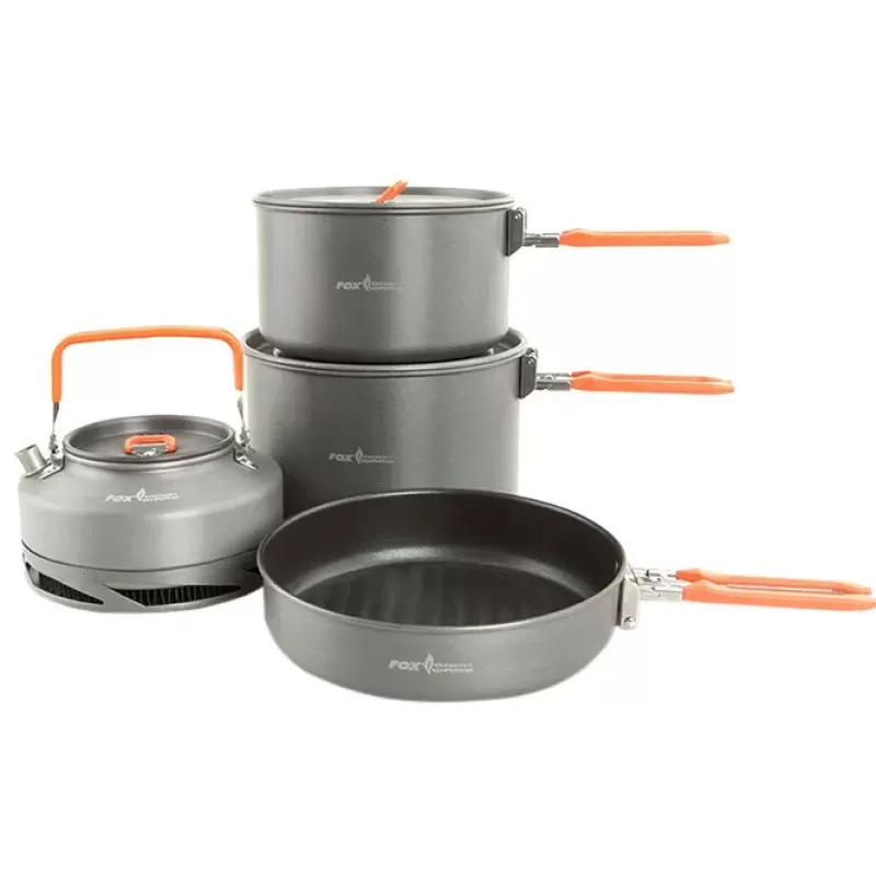 Fox Fishing Cookware Set - Large (4 Piece)<Pike / Predator Cooking Equipment
