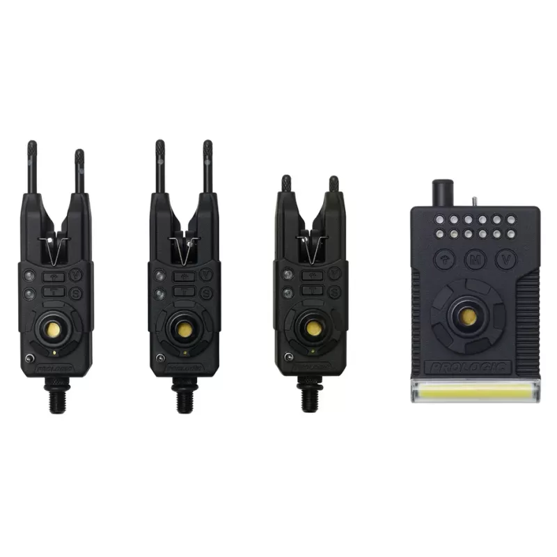 Prologic Fulcrum RMX Pro Bite Alarm Presentation Set 3+1 Multi Colour<Carp Bite Alarms