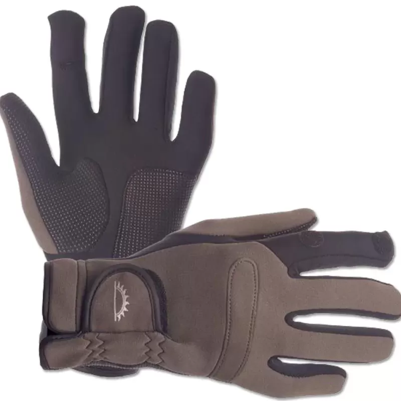 Sundridge Hydra Full Finger Khaki/Black Super Stretch Fishing Gloves<Coarse & Match Clothing