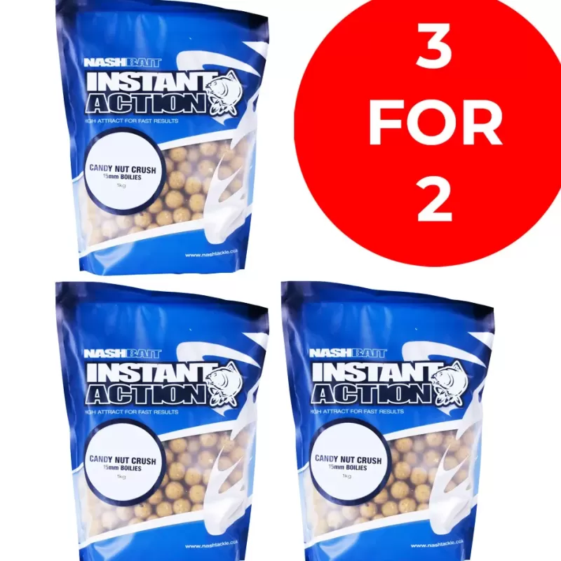 Nash Instant Action Boilies 3 for 2 Offer 1kg<Carp Bait & Additives