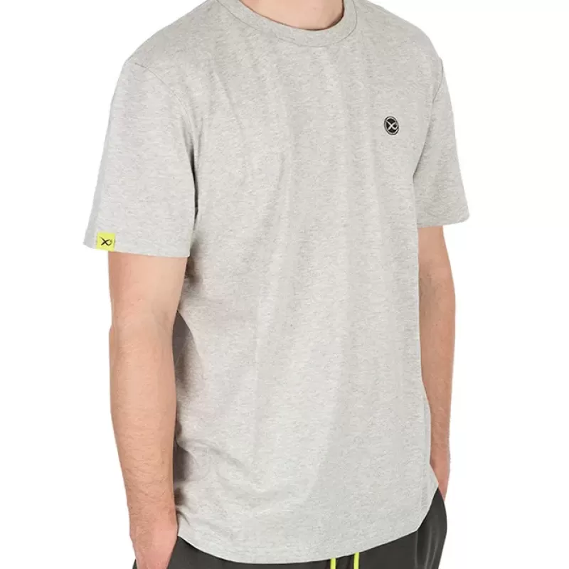 Matrix Large Logo Marl Grey / Lime Fishing T-Shirt<Coarse & Match Clothing