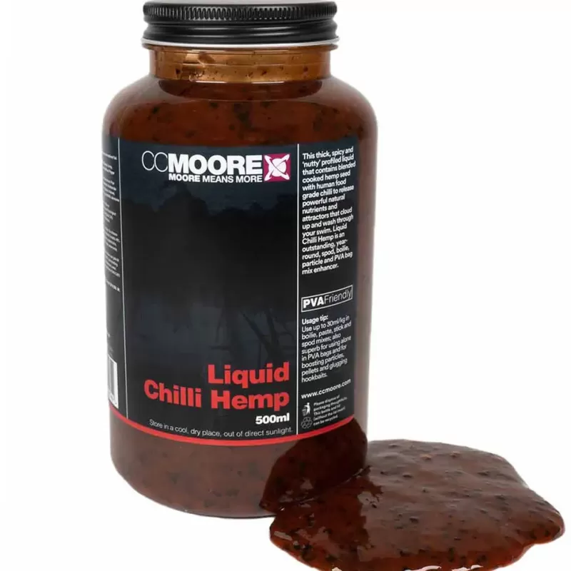 CC Moore Liquid Chilli Hemp 500ml<Specialist Bait & Additives