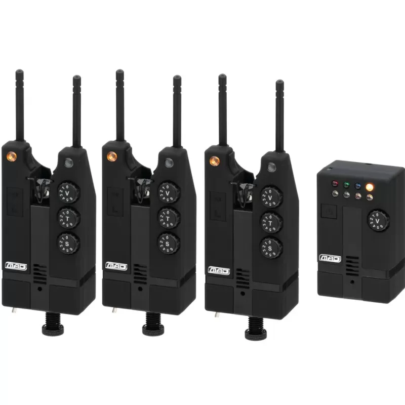 DAM MAD Hi-T Bite Alarm Set 3+1 RGB<Carp Bite Alarms