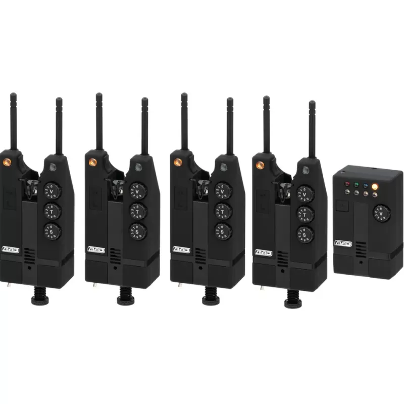 DAM MAD Hi-T Bite Alarm Set 4+1 RGBY<Carp Bite Alarms