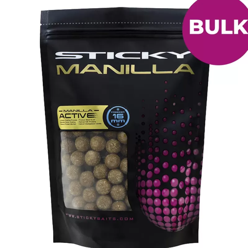 Sticky Baits Manilla Active Frozen Boilies - BULK<Carp Bait & Additives