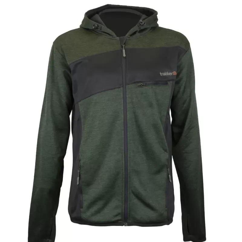 Trakker Marl Fleece Backed Fishing Hoodie<Carp Clothing