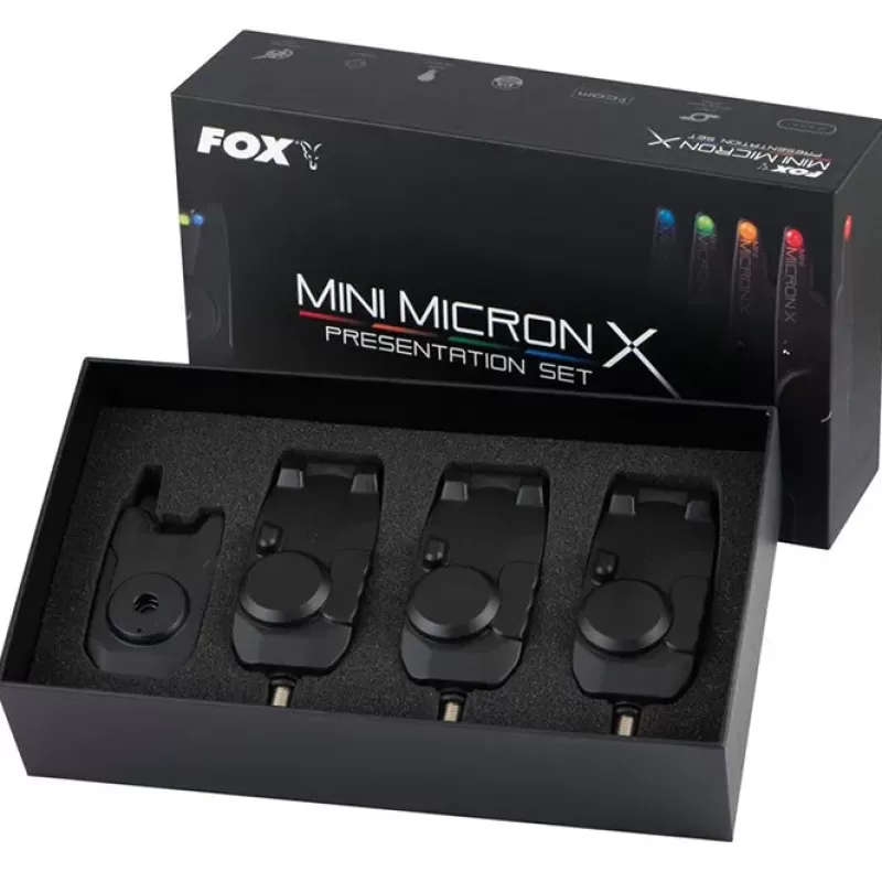 Fox Mini Micron X Fishing Bite Alarm Set<Carp Bite Alarms