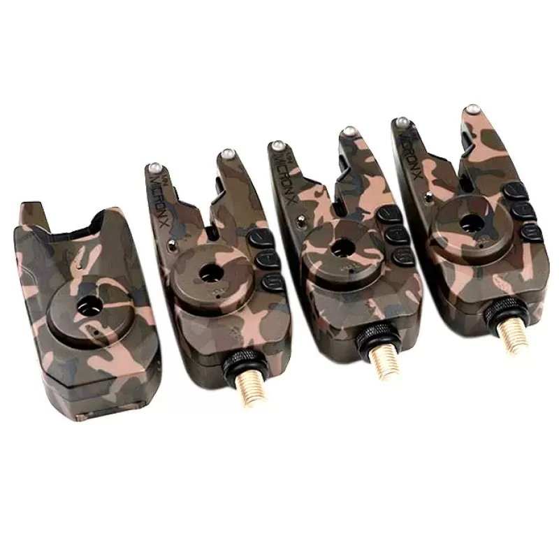 Fox Mini Micron X Limited Edition Camo Fishing Bite Alarm Set<Carp Bite Alarms