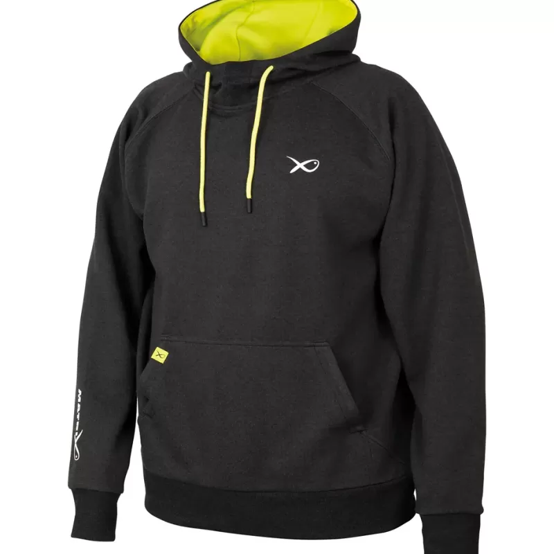 Matrix Minimal Black Marl Fishing Hoodie<Coarse & Match Clothing
