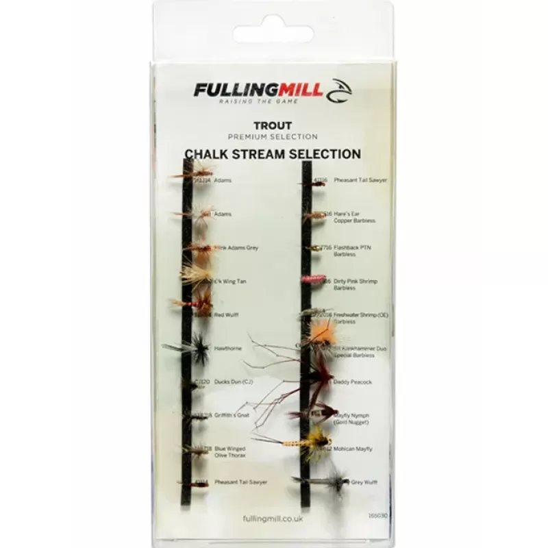 Fulling Mill Premium Chalk Stream Selection 20 Flies<Fly Flies