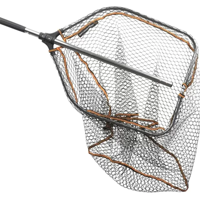 Savage Gear Pro Folding Rubber Large Mesh Landing Net<Pike / Predator Nets