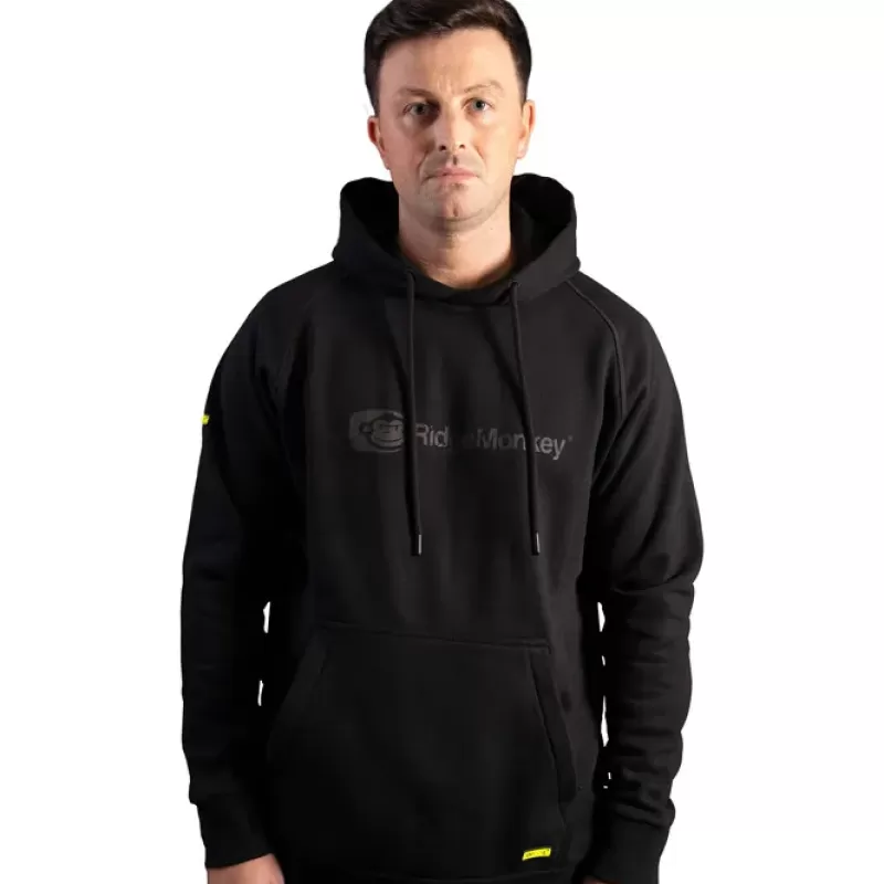Ridge Monkey RidgeMonkey APEarel Dropback Heavyweight Fishing Hoodie Black<Carp Clothing