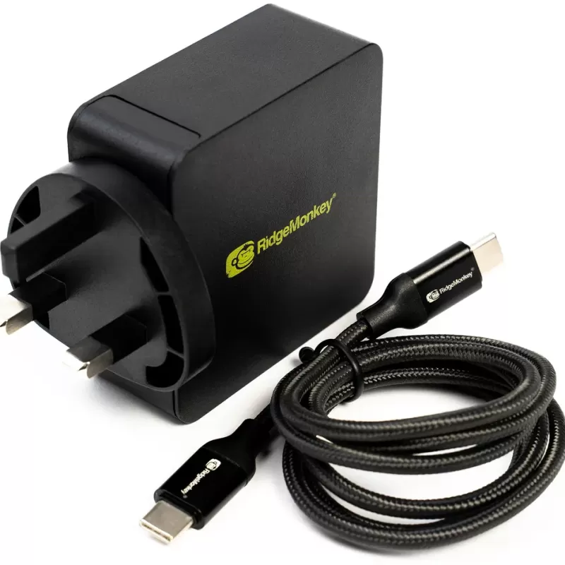 Ridge Monkey RidgeMonkey Vault 60W USB-C Power Delivery AC Mains Adaptor<Carp Miscellaneous