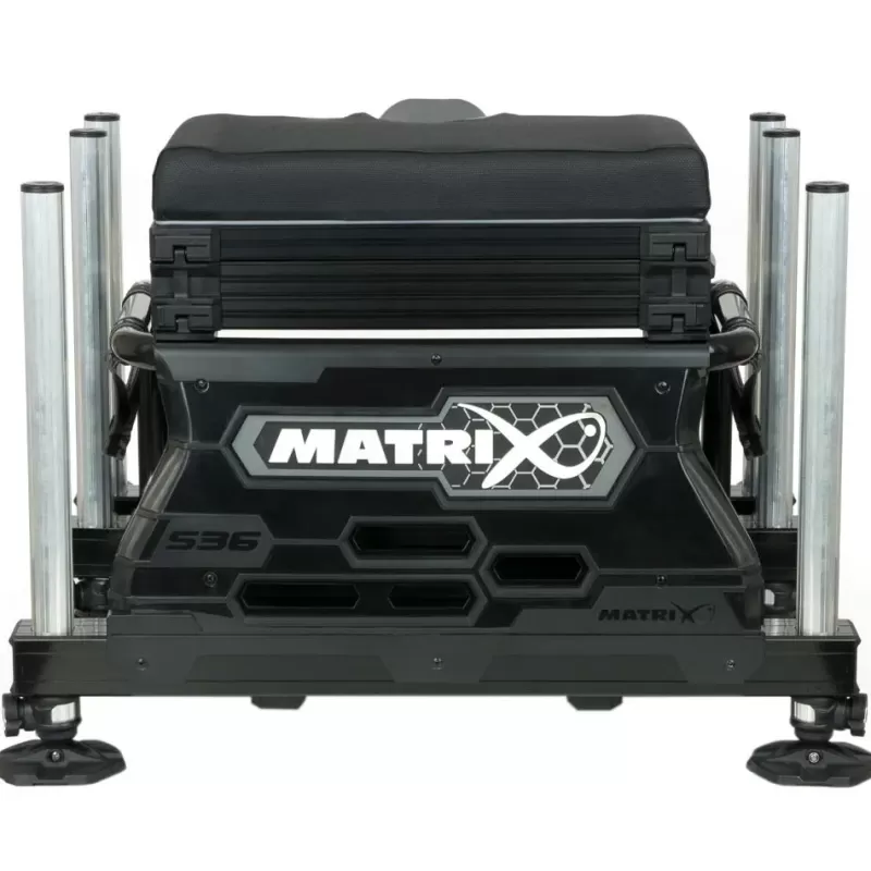 Matrix S36 Superbox Black Edition Fishing Seat Box<Coarse & Match Seat Boxes