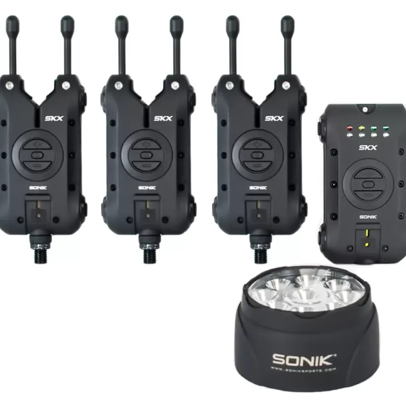 Sonik SKX 3+1 Alarm / Bivvy Lamp Set<Pike / Predator Bite Alarms