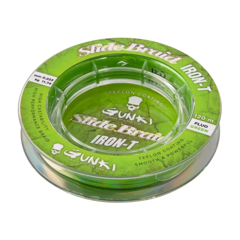Gunki Slide Braid Iron T Flouro Green<Pike / Predator Line