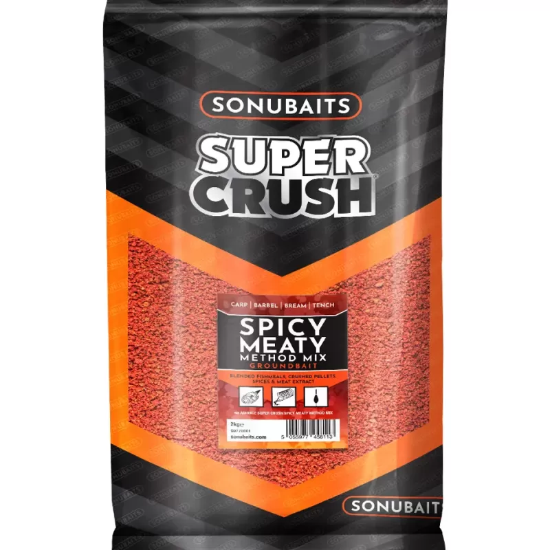 Sonu Baits Sonubaits Supercrush Spicy Meaty Method Mix<Specialist Bait & Additives