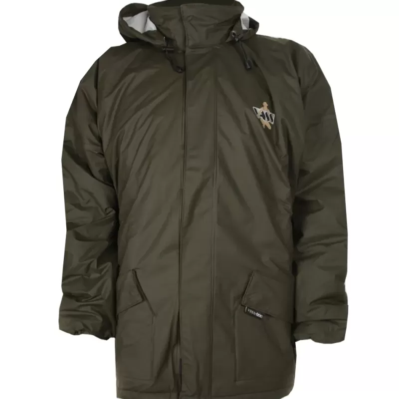 Vass Team 175 Zipped Winter Fishing Jacket Khaki<Pike / Predator Clothing