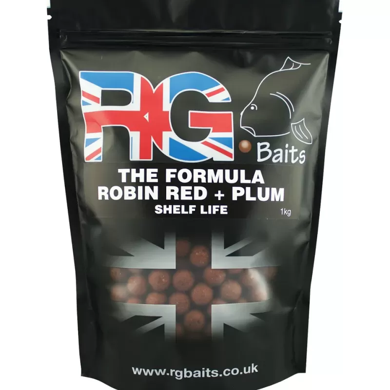 RG Baits The Formula Red + N-I Plum Shelf Life Boilies<Carp Bait & Additives