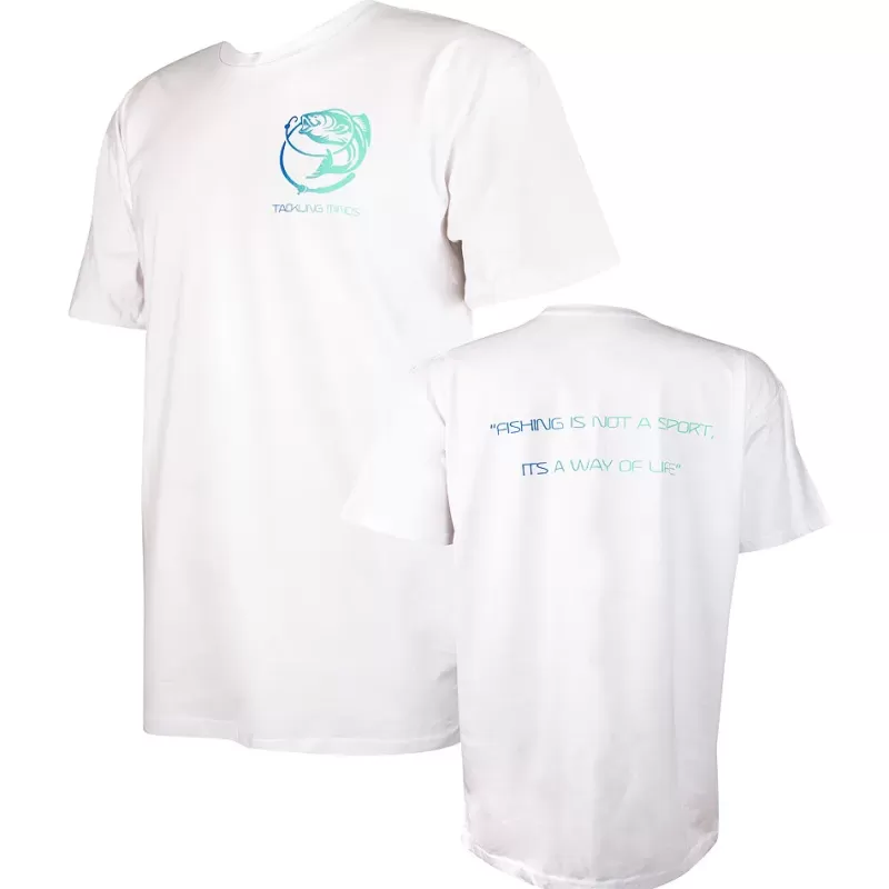 Tackling Minds Ultra Premium Basic White Fishing T-Shirt<Sea Clothing
