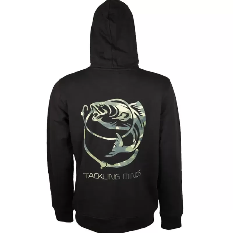 Tackling Minds Ultra Premium Black DPM Camo Fishing Hoodie<Coarse & Match Clothing