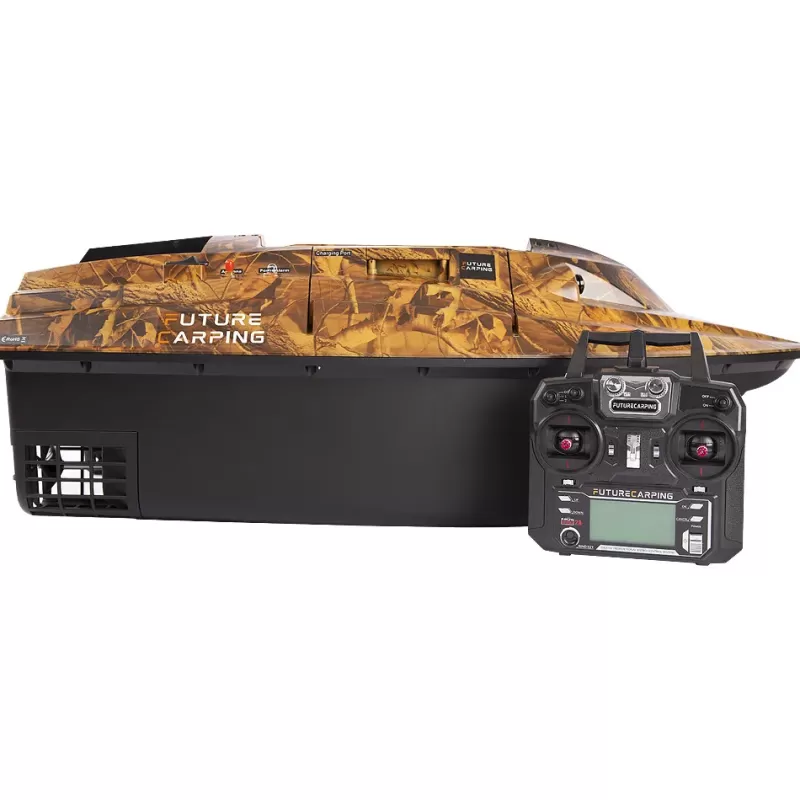 Future Carping V80 Camo Fishing Bait Boat with GPS & Fish Finder<Carp Bait Boats