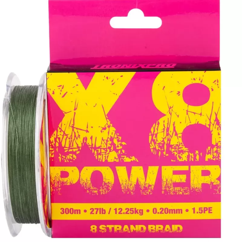 Tronixpro X8 Power Braided Fishing Line 300m Moss Green<Sea Line